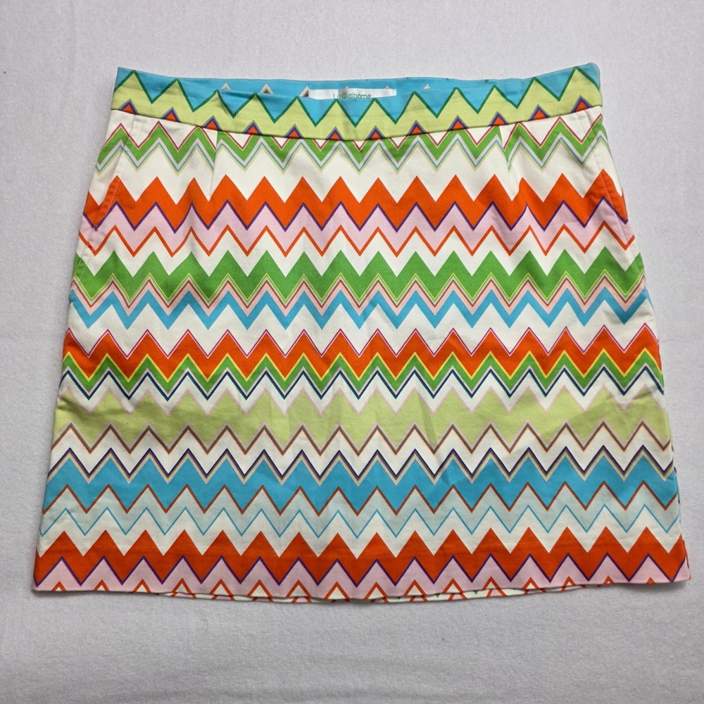 Liz Claiborne Golf Skort Size 6 Multicolor Chevron Zigzag LBMU5141 Activewear